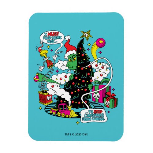 Grinch Colorful Christmas Graphic Magnet