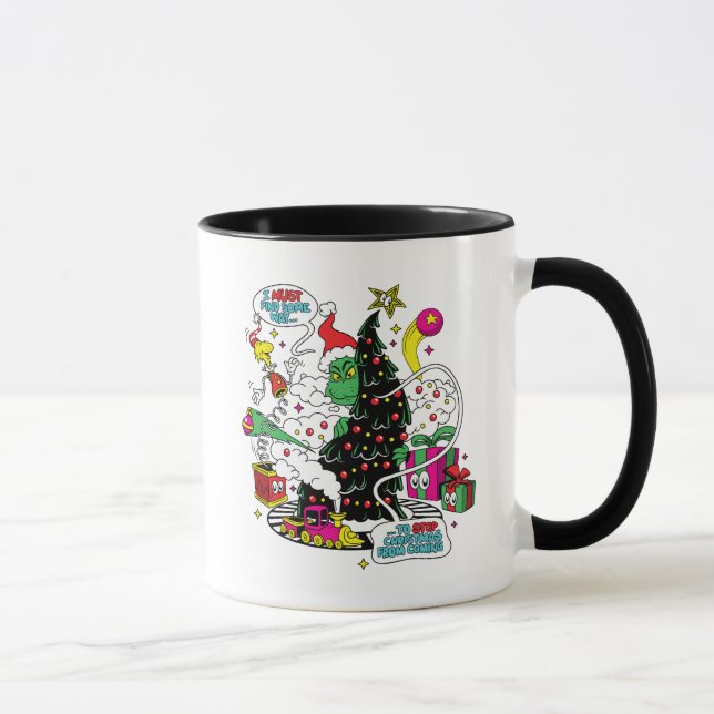 Grinch Colorful Christmas Graphic Mug (Right)