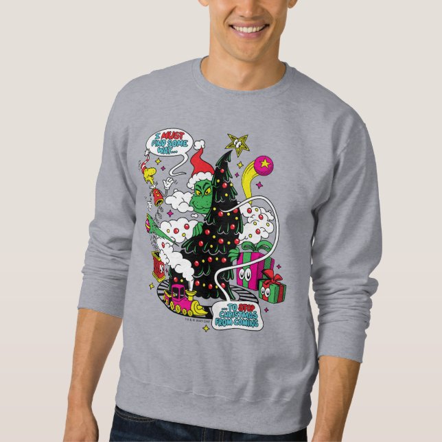 Grinch Colorful Christmas Graphic Sweatshirt (Front)