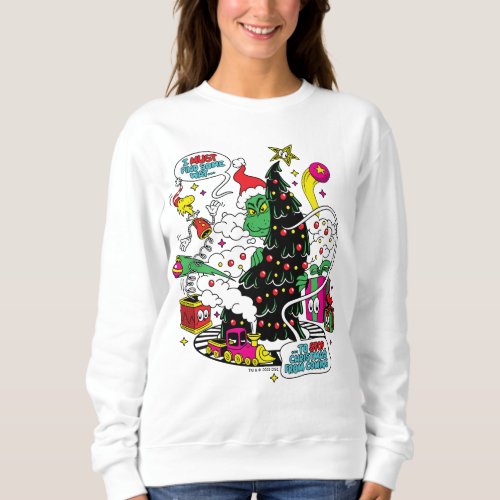 Grinch Colorful Christmas Graphic Sweatshirt