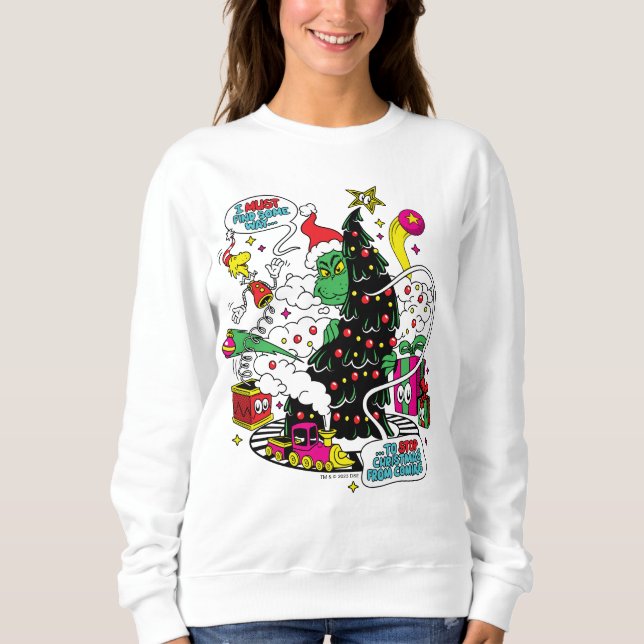 Grinch Colorful Christmas Graphic Sweatshirt (Front)