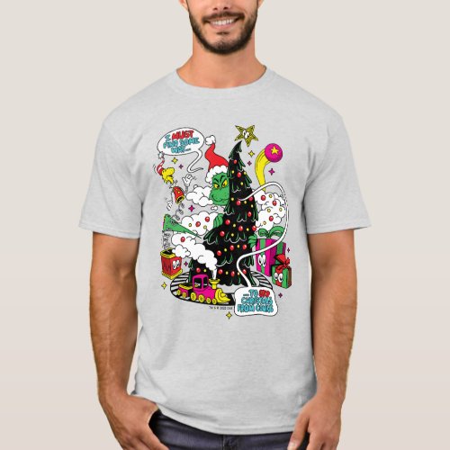 Grinch Colorful Christmas Graphic T_Shirt