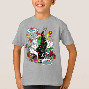 Grinch Colorful Christmas Graphic T-Shirt
