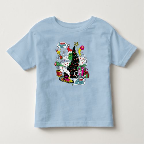 Grinch Colorful Christmas Graphic Toddler T_shirt