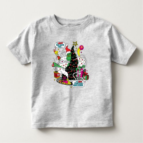 Grinch Colorful Christmas Graphic Toddler T_shirt