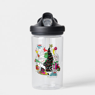 Grinch Colorful Christmas Graphic Water Bottle