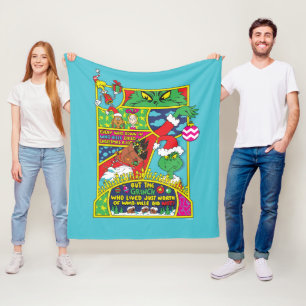 Grinch Comic Graphic Fleece Blanket