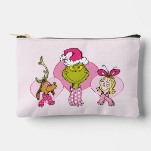 Grinch Crew in Pink Valentine's Portrait Accessory Pouch