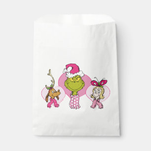 Grinch Crew in Pink Valentine's Portrait Favor Bag
