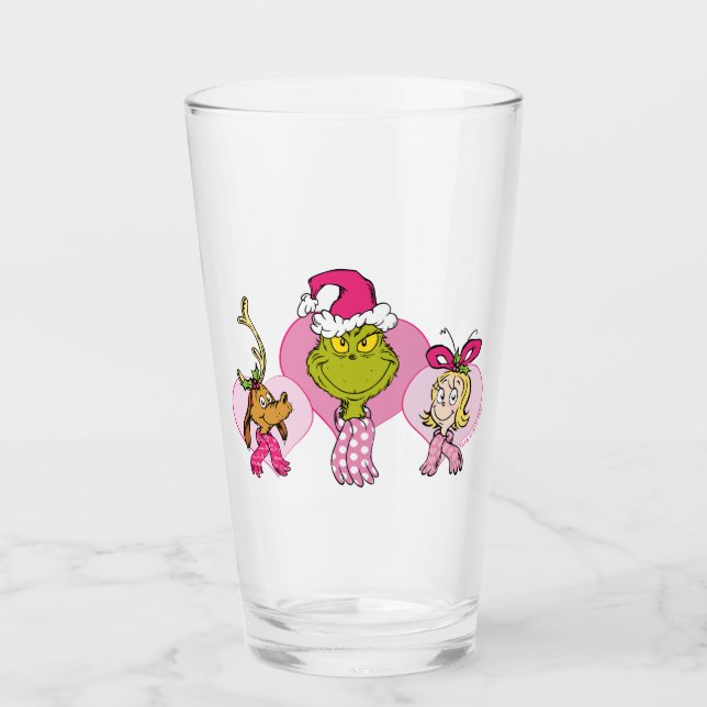 Grinch Crew in Pink Valentine's Portrait Glass (Front)