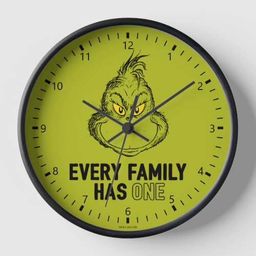 Grinch  Every Family Has One Clock