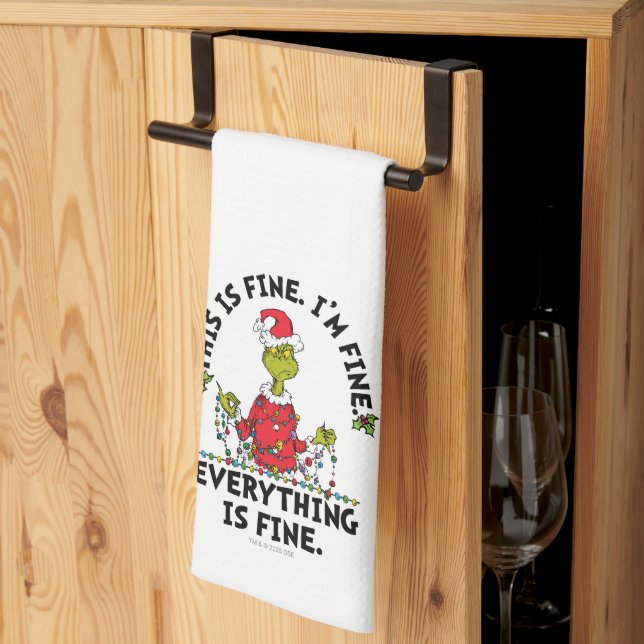 Grinch | Everything is Fine Kitchen Towel (Thirds Fold)