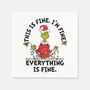 Grinch Everything is Fine Napkins