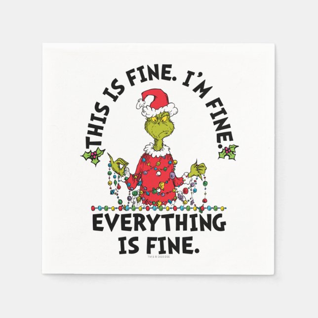 Grinch | Everything is Fine Napkins (Front)