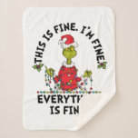 Grinch | Everything is Fine Sherpa Blanket