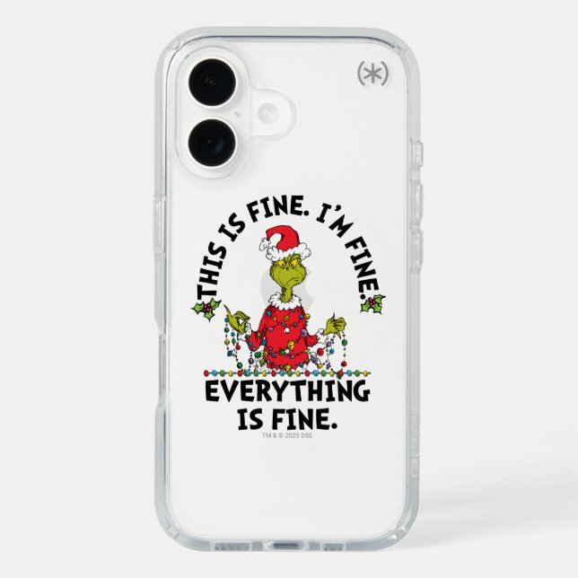 Grinch | Everything is Fine Speck iPhone Case (Front)