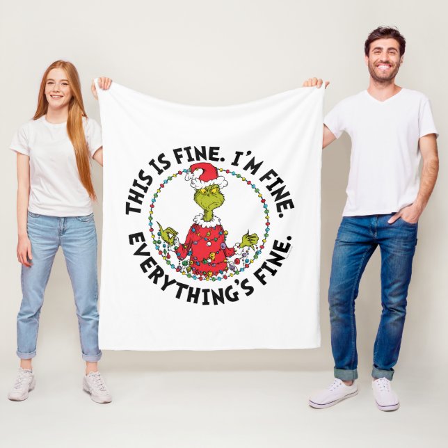 Grinch | Everything's Fine Fleece Blanket (In Situ)