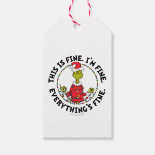 Grinch Everything's Fine Gift Tags