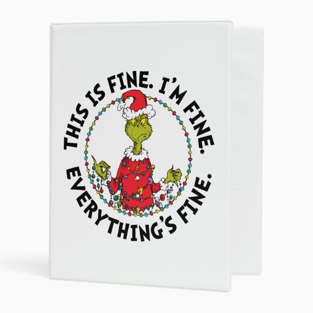 Grinch | Everything's Fine Mini Binder (Front/Inside)