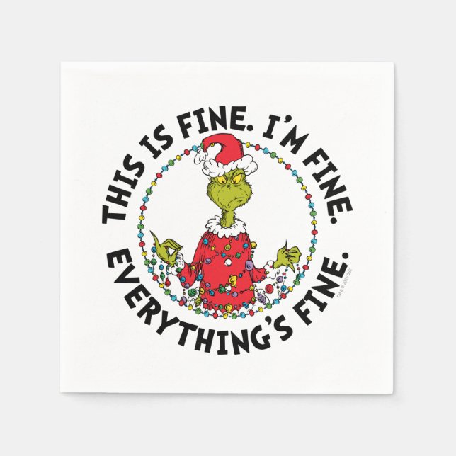 Grinch | Everything's Fine Napkins (Front)