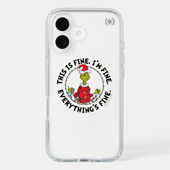 Grinch | Everything's Fine Speck iPhone Case (Front)