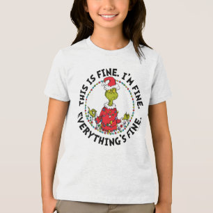 Grinch Everything's Fine Tri-Blend Shirt
