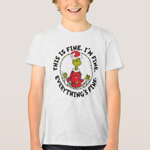 Grinch Everything's Fine Tri-Blend Shirt