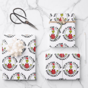 Grinch   Everything's Fine Wrapping Paper Sheets