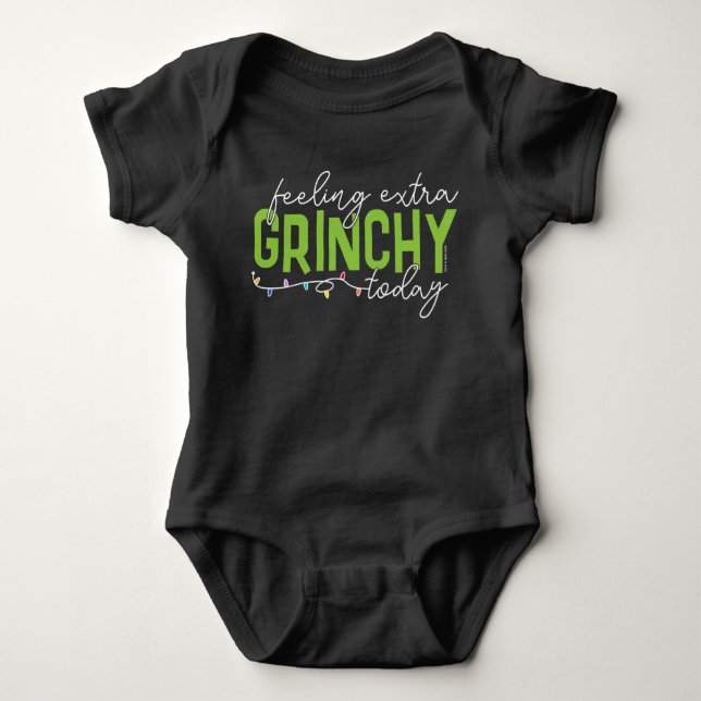 Grinch | Feeling Extra Grinchy Today Baby Bodysuit (Front)