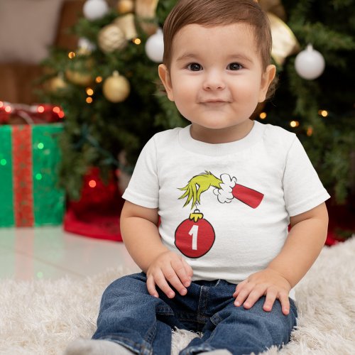 Grinch  First Birthday Baby T_Shirt