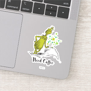 Grinch   Funny Need Coffee Sticker