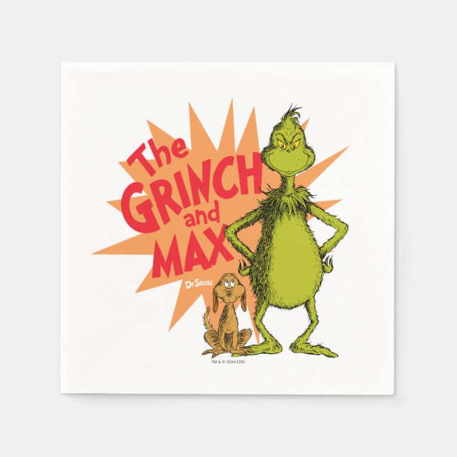 Grinch | Grinch & Max Starburst Napkins (Front)