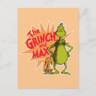 Grinch Grinch & Max Starburst Postcard