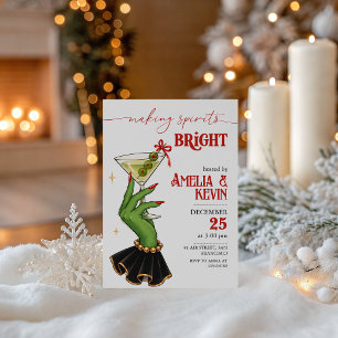 Grinch Hand Martini Christmas Cocktail Invite