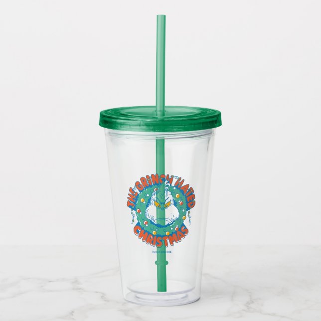 Grinch Hated Christmas Acrylic Tumbler (Front)