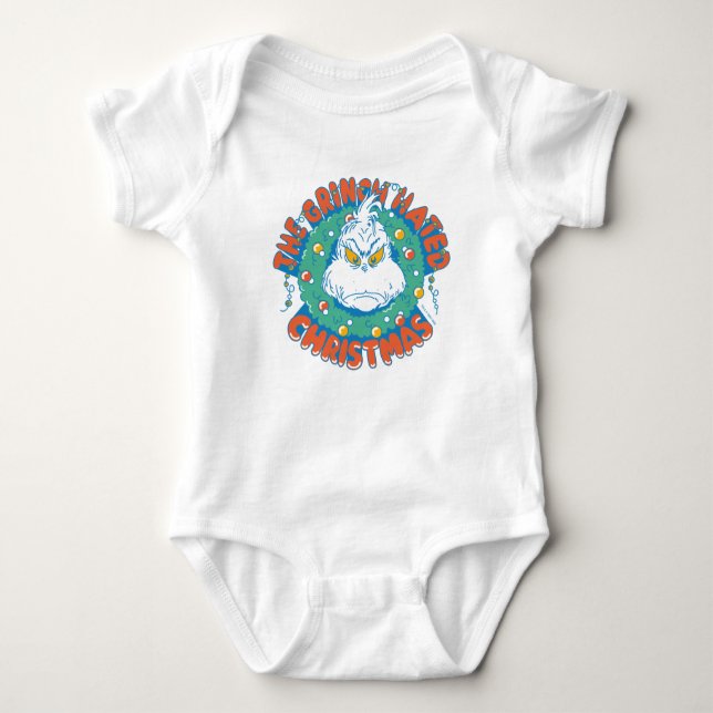 Grinch Hated Christmas Baby Bodysuit (Front)
