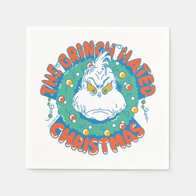 Grinch Hated Christmas Napkins (Front)
