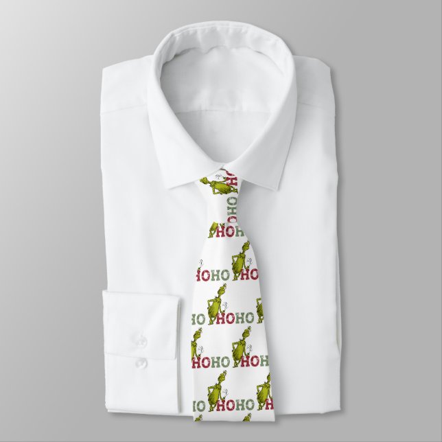Grinch | Ho Ho Ho Neck Tie (Tied)