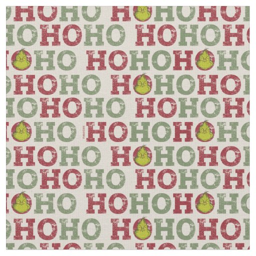 Grinch | Ho Ho Ho Pattern Fabric