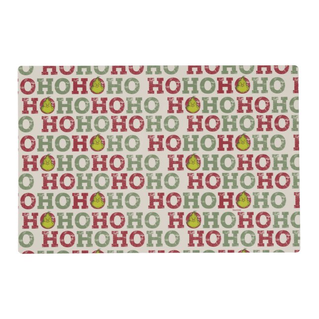 Grinch | Ho Ho Ho Pattern Placemat (Front)
