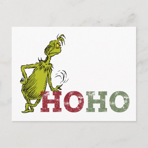 Grinch  Ho Ho Ho Postcard