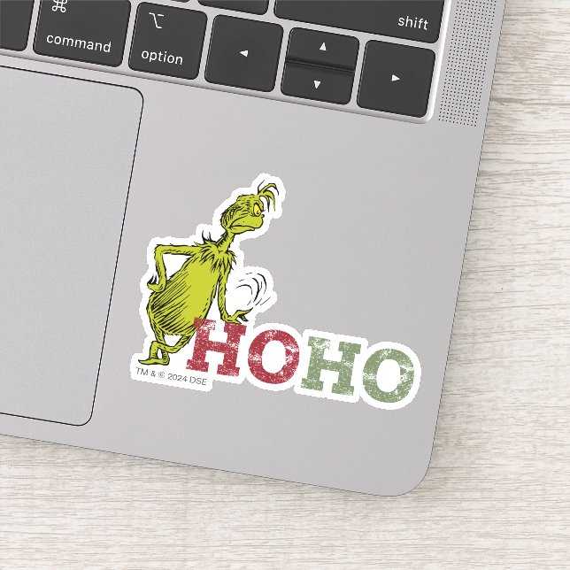 Grinch | Ho Ho Ho Sticker (Detail)