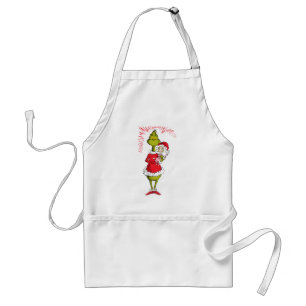 Grinch Holds Cindy Lou Who Adult Apron