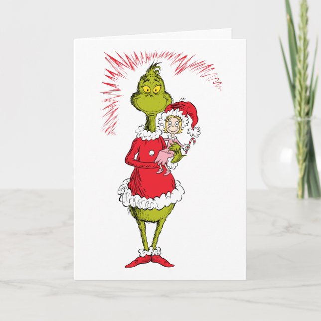 Grinch Holds Cindy Lou Who Card (Front)