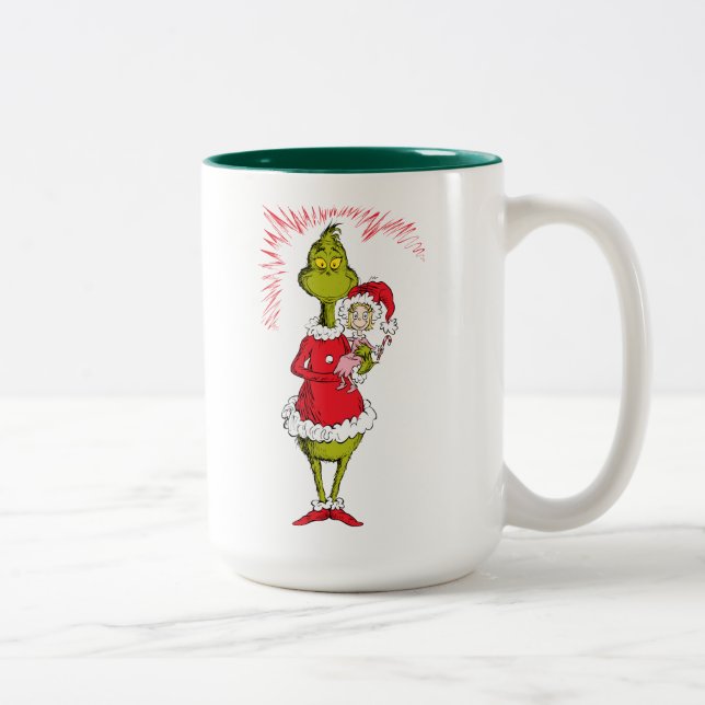 Grinch Holds Cindy Lou Who Two-Tone Coffee Mug (Right)