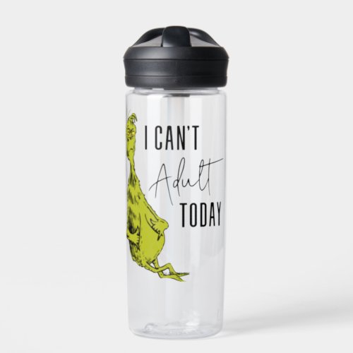 Grinch  I Cant Adult Today Water Bottle