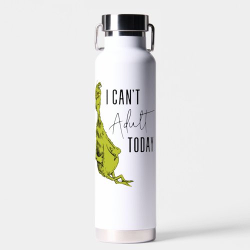 Grinch  I Cant Adult Today Water Bottle