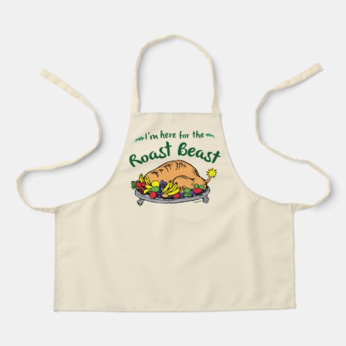 Grinch  Im Here for the Roast Beast Quote Apron