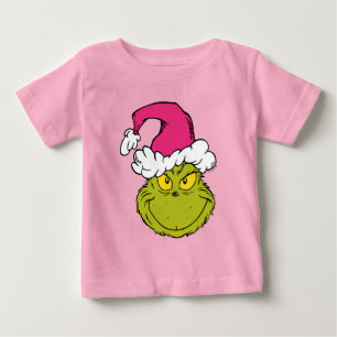 Grinch in Pink Santa Hat Baby T-Shirt