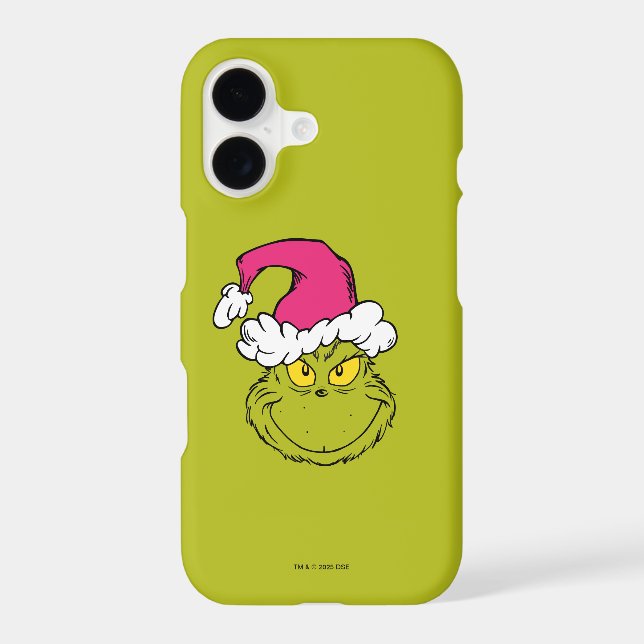 Grinch in Pink Santa Hat Case-Mate iPhone Case (Back)